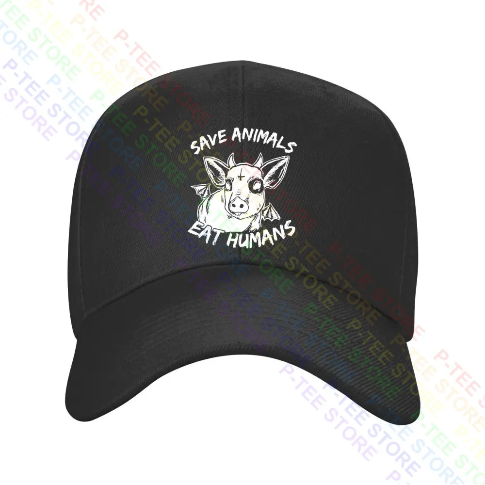 Save Animals Eat Humans Evil Piggy 01 Baseball Cap Snapback Caps Knitted Bucket Hat