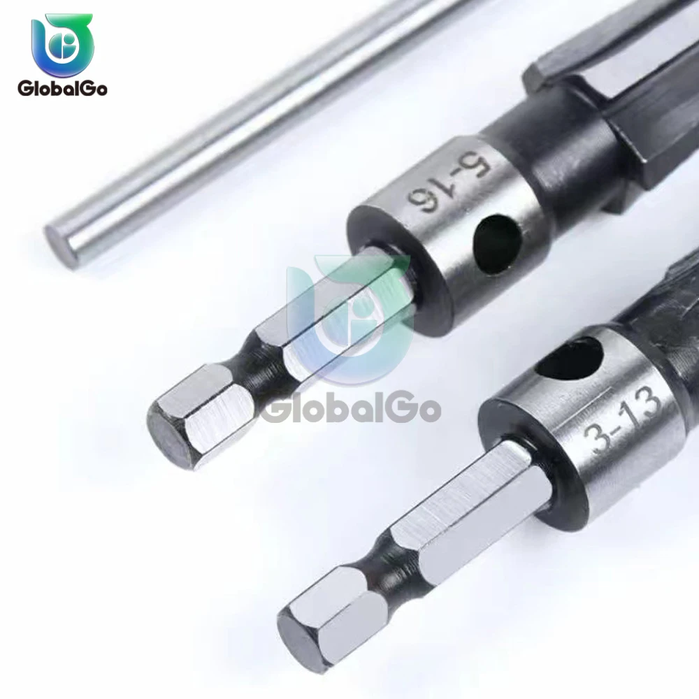 3-13mm&5-16mm Taper Reamer Hand Metal Reamer Deburring Enlarge Pin Hole Handheld Reamer For Wood Metal Plastic Drilling Tools