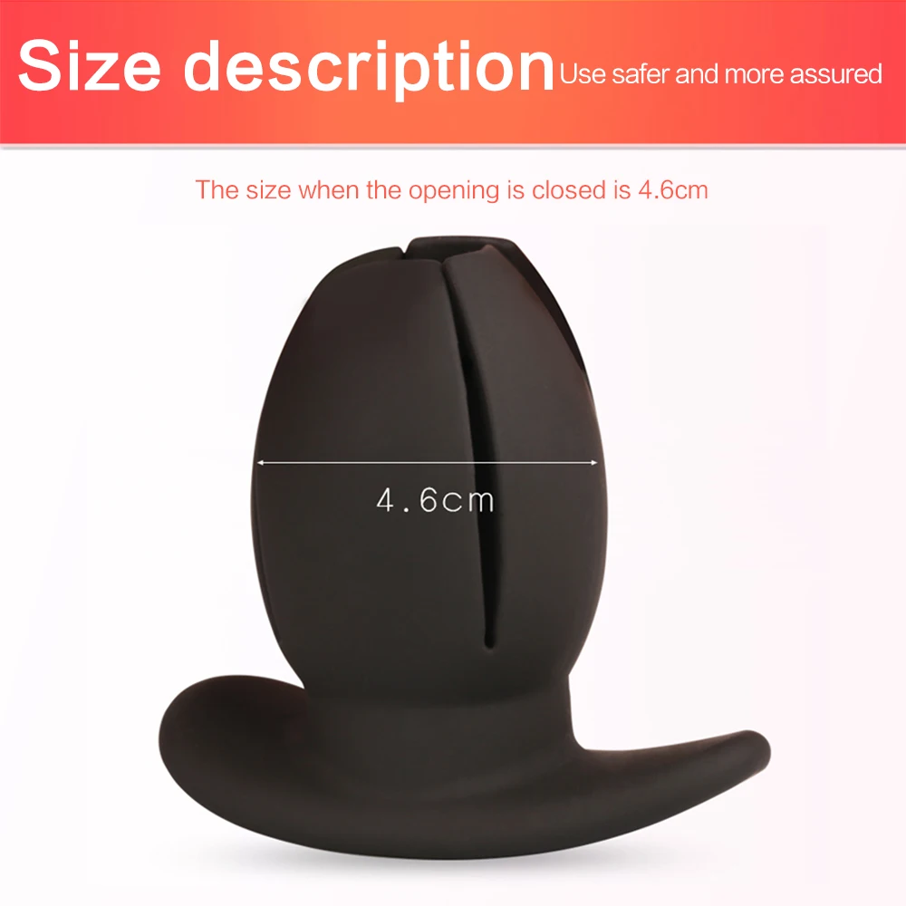 Silicone Anal Dilator Hollow Petal Tunnel Buttplug Anal Expander Vagina Speculum Expansion Sounding Woman Men Dildo Anus Sex Toy