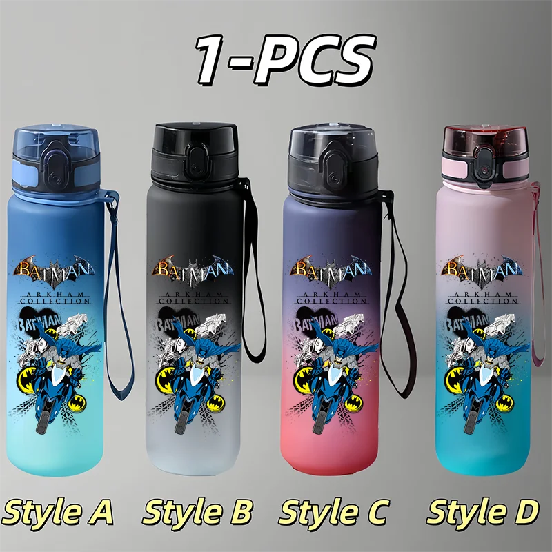 New 650ml Batman Arkham Collection BPA Free Water Bottle Large Capacity Portable Sports Outdoor Anime Drinking Cup Holiday Gift view 5
