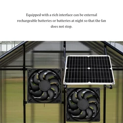 12V Solar Panel Powered Fan Set Mini Exhaust Comfortable Temperature Cooling Device Air Extractor Double Fans for Chicken House