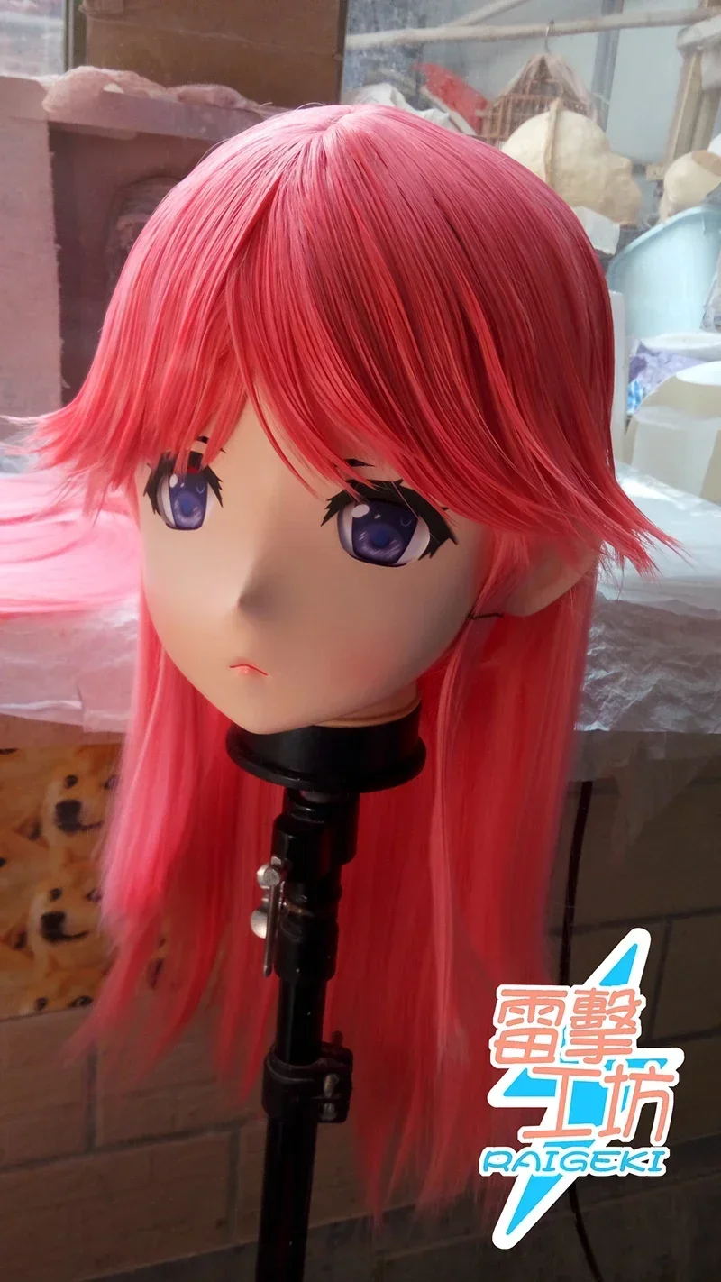 (RAIGEKI MAKS 39) Harz 3/4 Kopf weiblich/Mädchen Kigurumi Anime Cosplay Masken Crossdress Japan Rolle Lolita Crossdresser Puppe BJD Cos