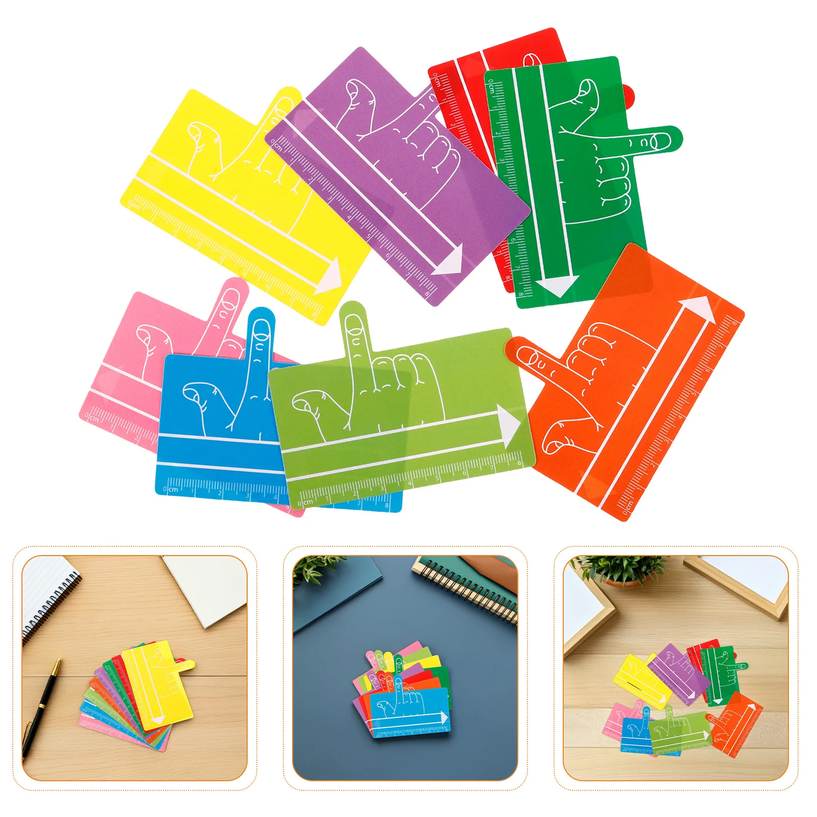 

24Pcs Finger Spacer Reading Guide for Plastic Handwriting Tools Colorful Classroom Home Dyslexia Reading Helper