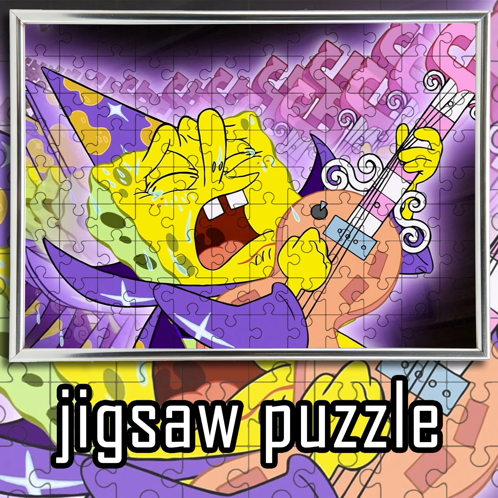 

SpongeBob SquarePants Playing Theme Puzzle Jigsaw 108/200/300/500/1000Pcs wooden floor puzzle game, party portable,gift