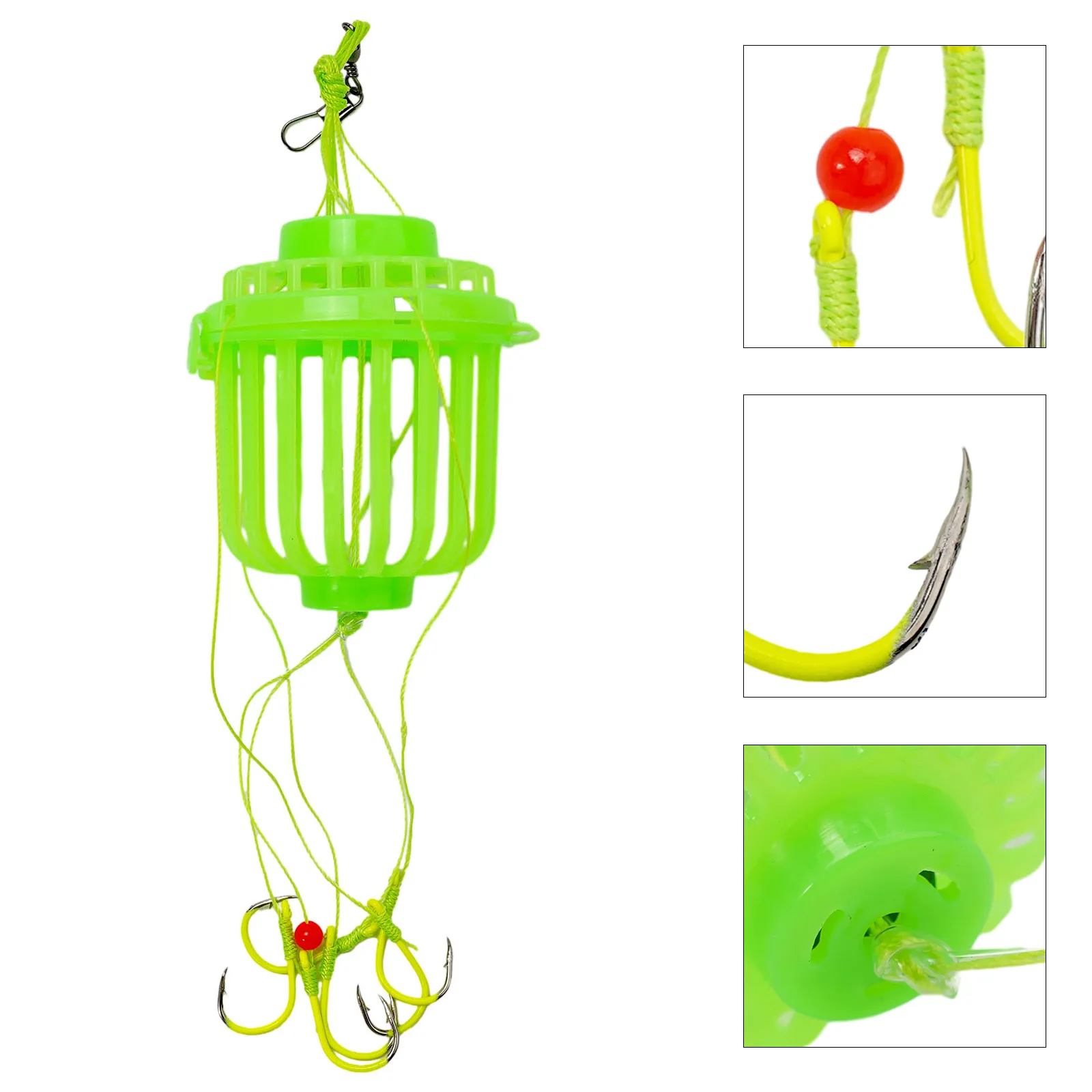 Reliable Carp Fishing Hook Feeder Bait Cages for Silver Carp Black Fish Carp J/12#/Suitable for All Fishing Environments