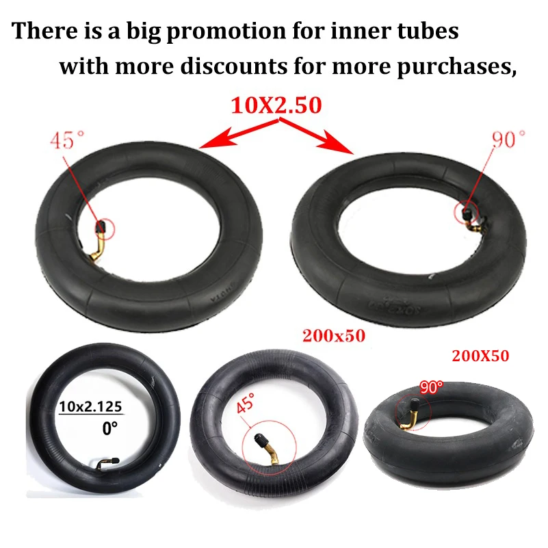 

2/6/10 pcs special offer Electric Scooter 8 1/2X2 10X2 10X2.125 10X2.50 200X50 inner Tire for KUGOO M4 PRO Zero 10x