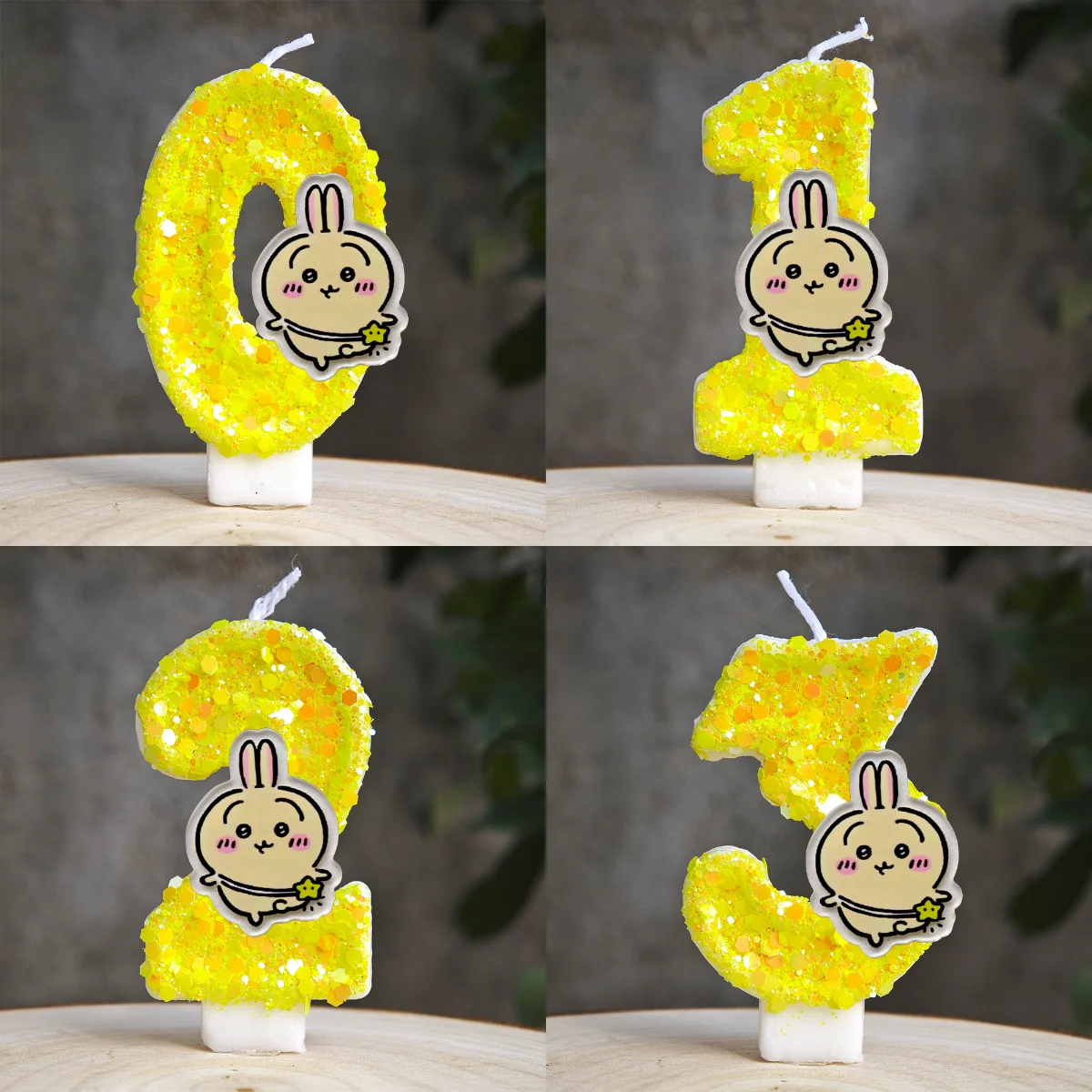 

Chiikawa Usagi Candle Cute Rabbit Shaped Birthday Cake Topper Cartoon Decoration Candles Kids Party Supplies