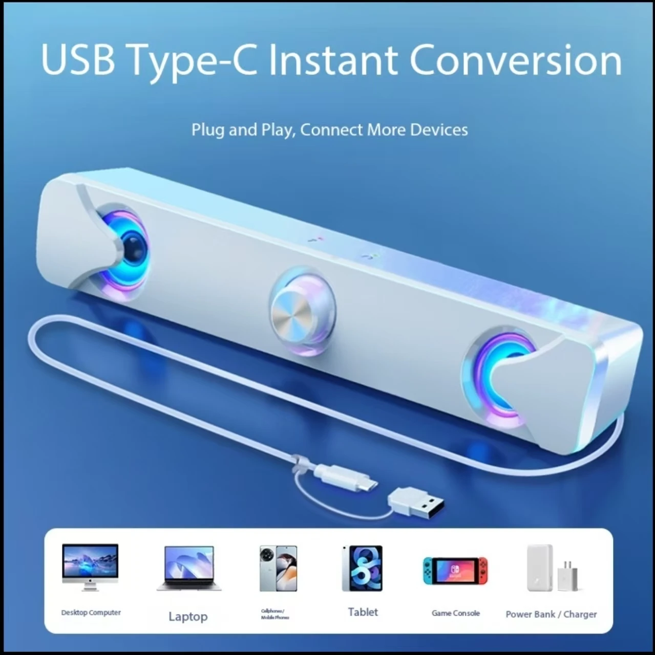 

Настольная проводная и Bluetooth-колонка для дома, ПК, ноутбука, игр – улучшенные басы и стереозвук