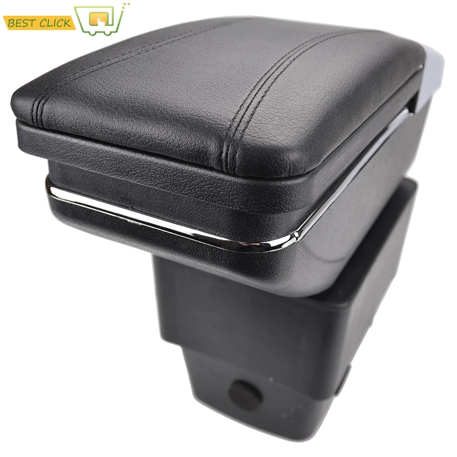 Center Centre Console Storage Box For Ford Fiesta 2009-2017 Rotatable Arm Rest Armrest 2010 2011 2012 2013 2014 2015 2016