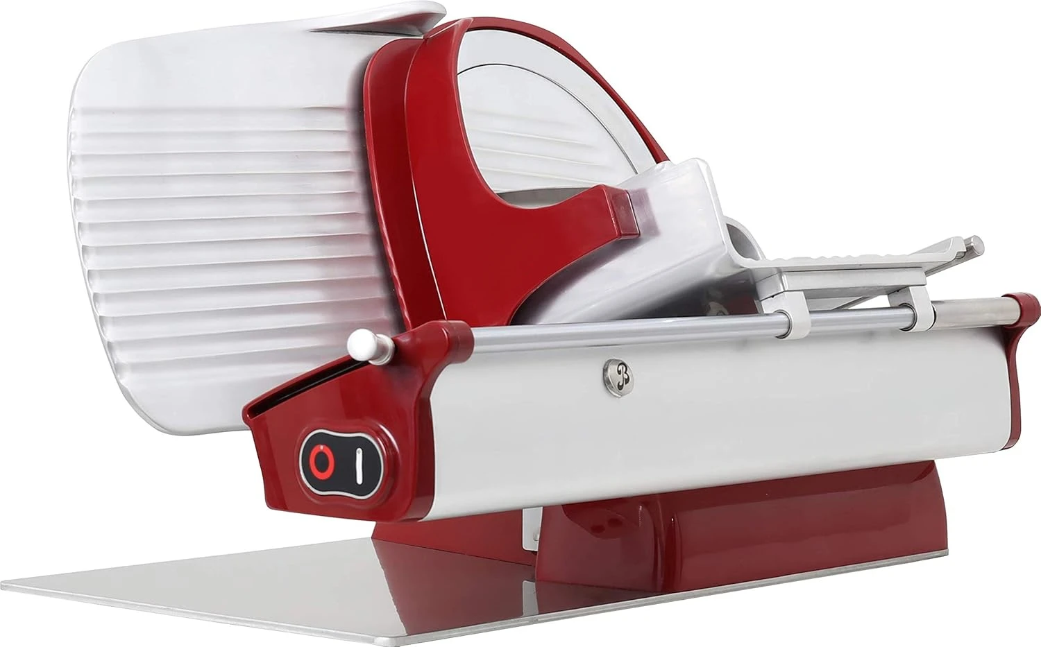 

Home Line 250 Food Slicer - Red | 10" Blade | Compact Meat Slicer for Prosciutto, Cold Cuts, Cheese, Fruits and Veggies |