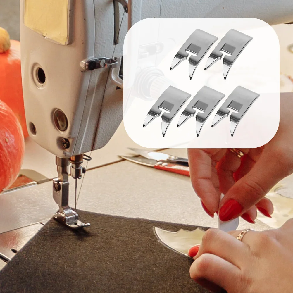 

5pcs Electric Sewing Machine Presser Foot Durable Silver Metal Parts for Quilting Supplies Sewing Crafts Tools