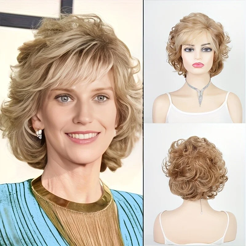 

Women Short Curly Chic Pixie Cut Fluffy Synthetic Wig Perfect for Daily Wear