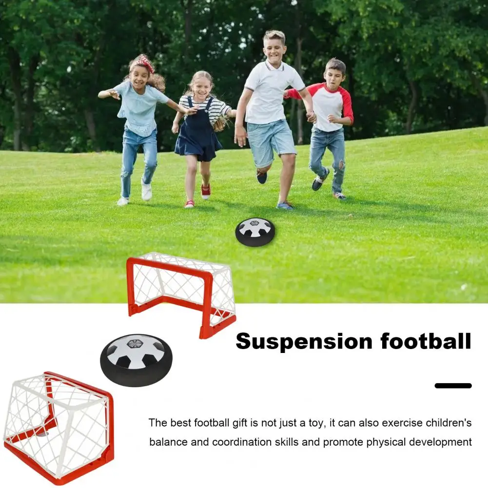 

Suspended Football Toy Kids Gliding Football Toy Led Light-up Air Power Football Toy for Kids Indoor Floating Soccer for Boys