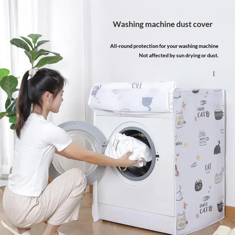 PEVA Multi-use Washing Machine Cover Waterproof Dustproof Smooth 1PC for Home Protection