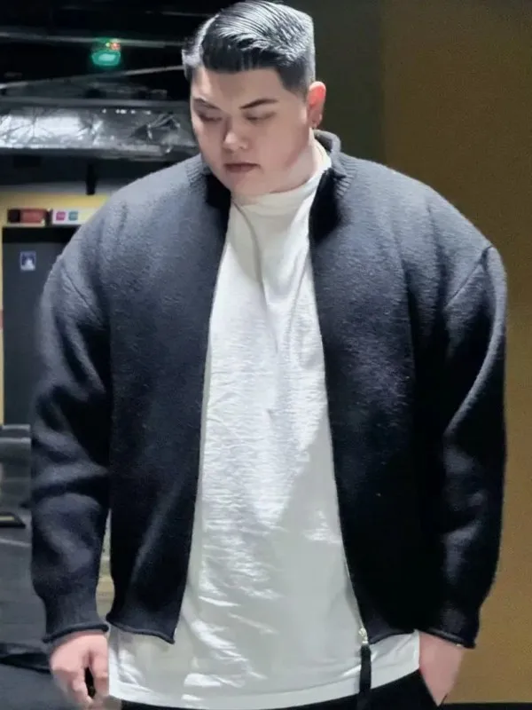 

Мужской модный кардиган-свитер на молнии с длинными рукавами, легкий, роскошный, для ранней осени, очень большой размер, 2300 Pou