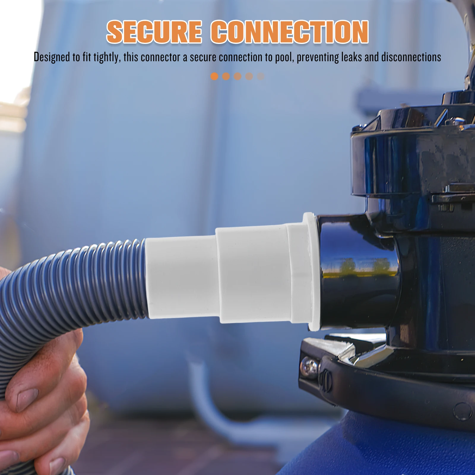 1 قطعة موصل حمام السباحة مضخة بلاستيكية محول خرطوم تركيب استبدال جزء دائم اتصال آمن قوي موثوق #5