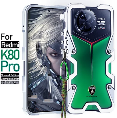 

Luxury aluminum alloy hollow heat dissipation Phone Case For Redmi K80 Pro Fall prevention Back Cove For Redmi K80