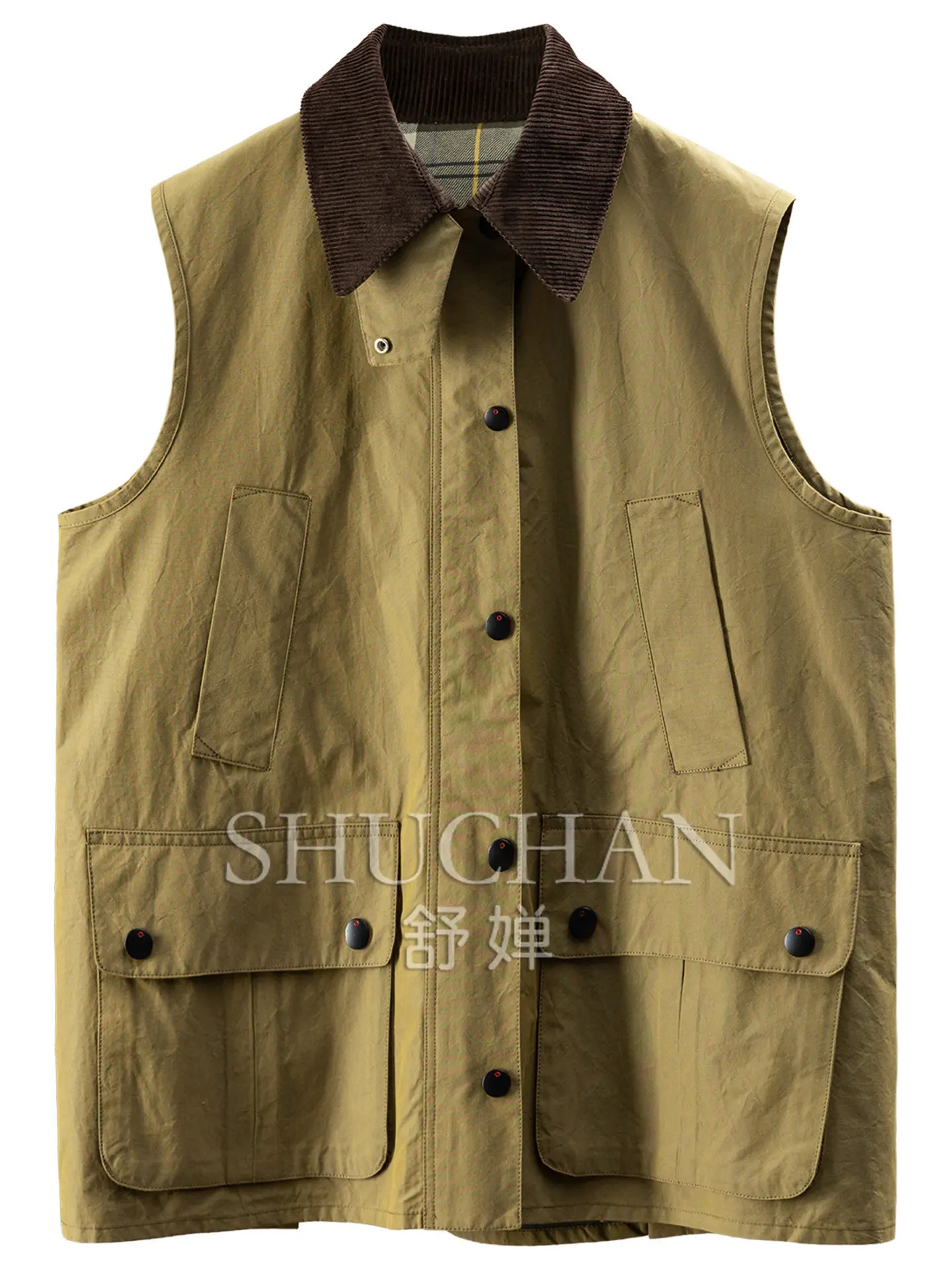 Fall Tank Top Retro Tooling Barn 100 Cotton Lapel Vest Jacket Female 53G5 Abrigos Mujer Invierno 2026