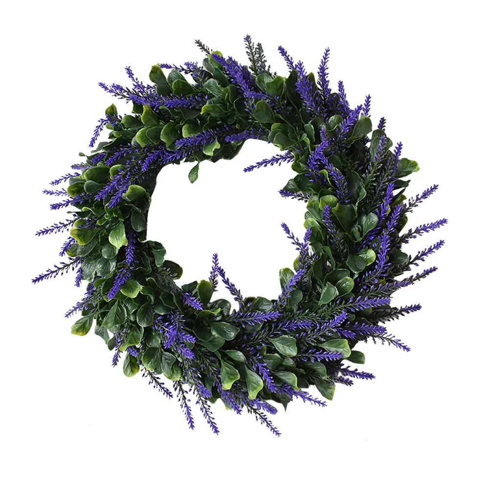 

Lavender Wreath Garland Decor Photo Prop Wedding Hanging Realistic Elegant Country Non Allergenic Indoor Outdoor Use