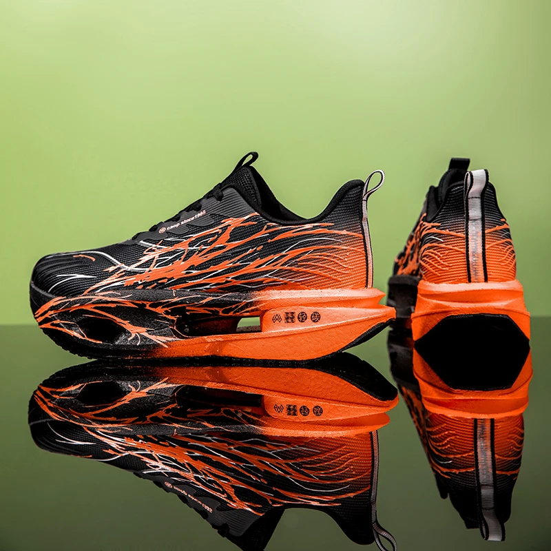 

Speciality Fluorescence Running Shoes Men Carbon Plate Marathon Sports Shoes Women Comfortable Breathable Athletic Sneakers Men