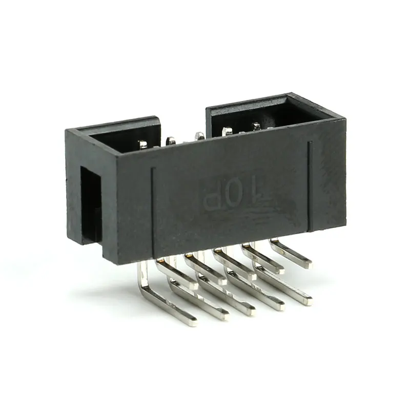 10 Pcs 2.54mm Pitch Dip DC3 10 Pin 2x5 Pin Socket Header Double Row Right Angle Pin Male DC3 Box Header Connector