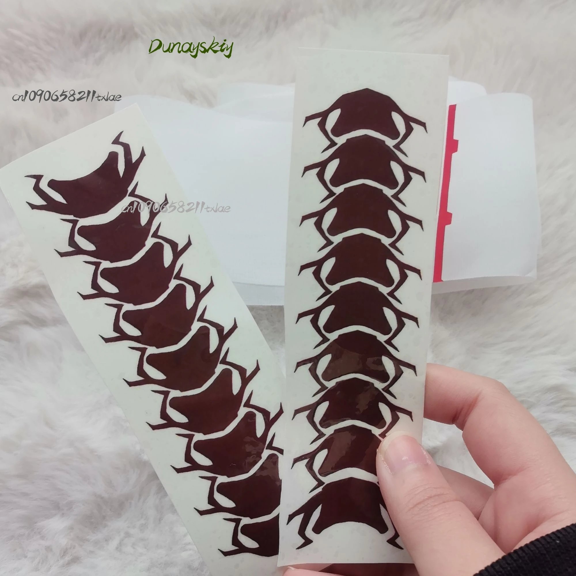 Qin Shi Huang Cosplay Costumes Wig Props 3D Record Japanese Of Ragnarok Boys Valkyrie Finger Nail Protection Fake Tattoo Stage  view 3