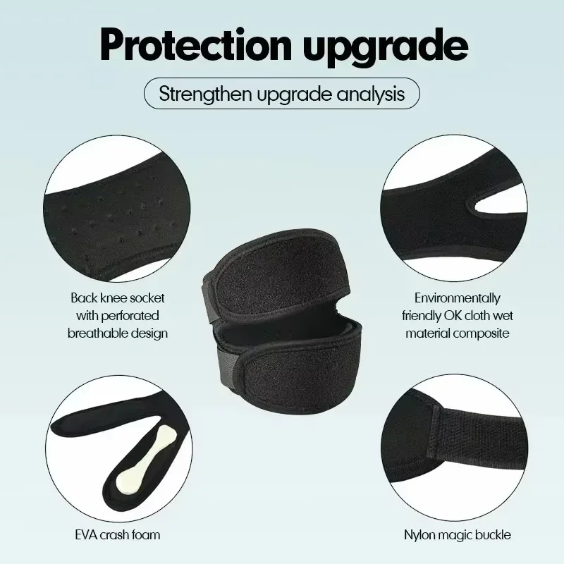 1PC Pressurized Knee Wrap Sleeve Support Bandage Pad Elastic Braces Knee Hole Kneepad Safety Basketball Tennis Cycling Knee Pads