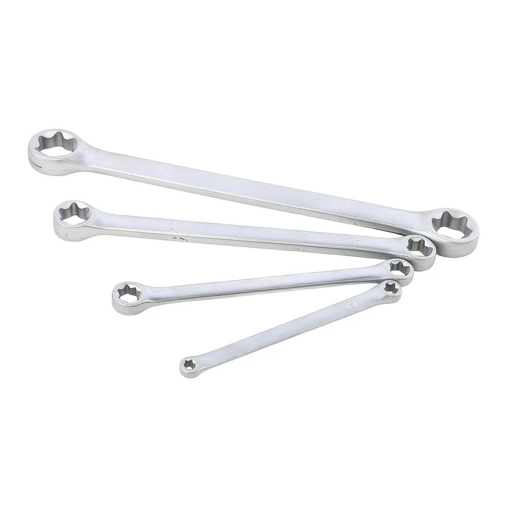 4Pcs E6-E24 Star For Torx Wrench Set Double Ended Hexagon Spanner For E-Type Nut Removal Car Repair Home Appliance Tools Kit