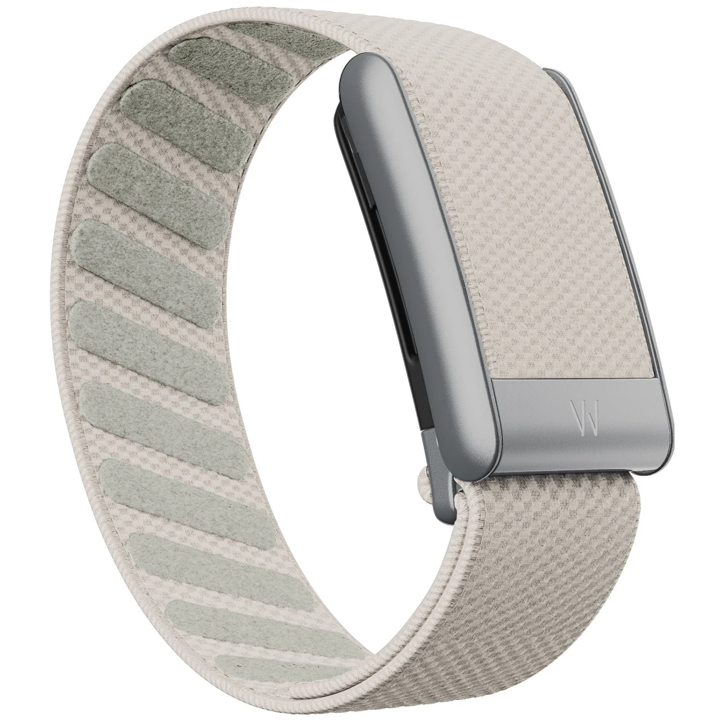 

Compatible with Whoop 5.0 Smartwatch Band - Nylon Woven Elastic Replacement Strap with Matte Silver U-Frame and Letter W