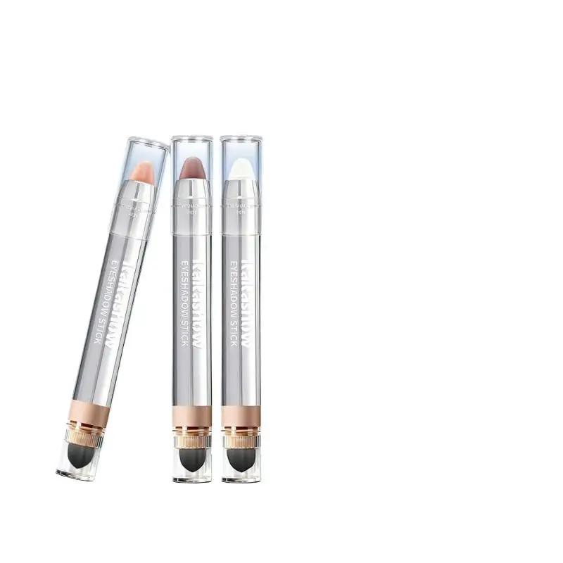 New Double-ended Eyeshadow Glitter Highlighter Brightening Pens With Pearly Matte Finish Eye Shadow Brush Combinations
