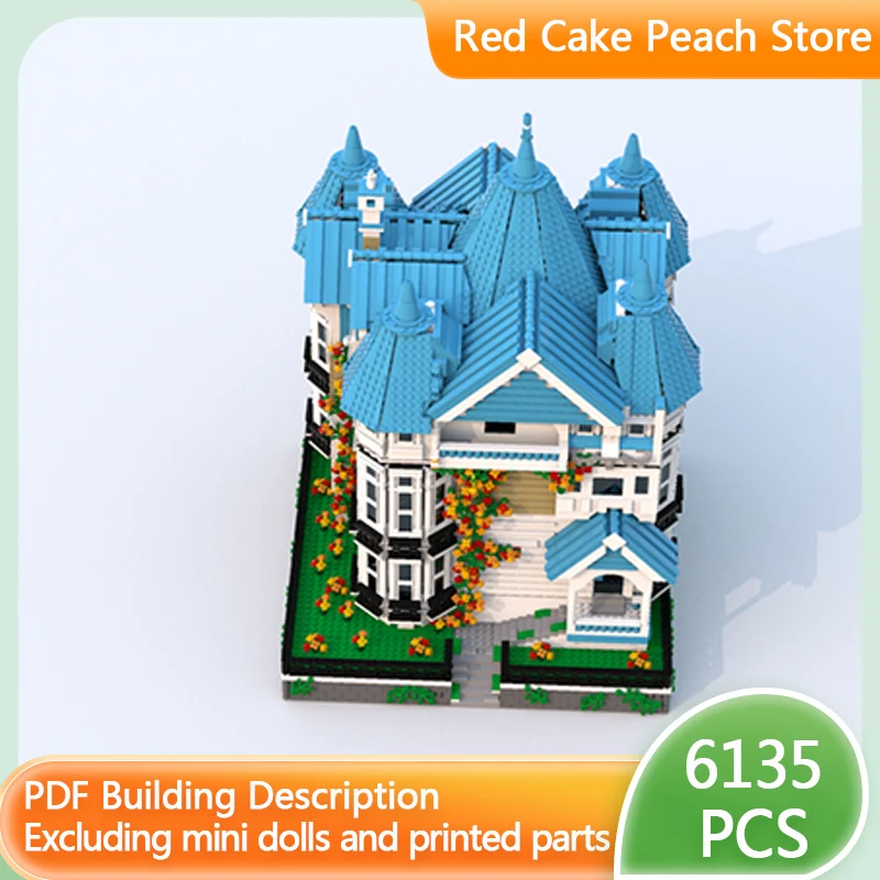 

Модель городской улицы MOC: Конструктор из строительных блоков, модульный дом, развивающая игрушка для детей, подарок на праздник, набор для сборки