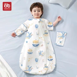 AIBEDILA Sleeping Pajamas Baby Summer Jumpsuit Thin kids One-Piece Sleepwear Anti Kick Quilt Soft Breathable Cotton Zip Pajamas