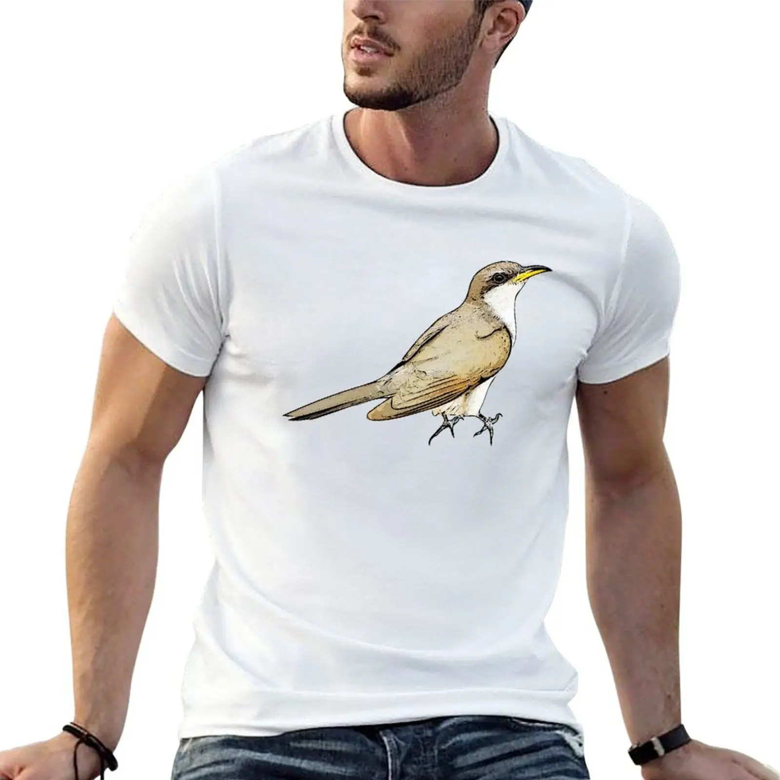 Yellow-billed Cuckoo Black Alternate Design T-Shirt quick drying cute tops mens big and tall t shirts