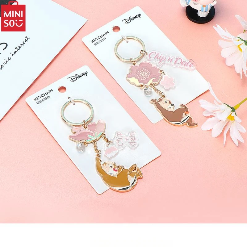 MINISO Disney Chip 'n' Dale Key Pendant Cute Backpack Cartoon Peripheral Pendant Daily Decoration Gift for Friends and Besties