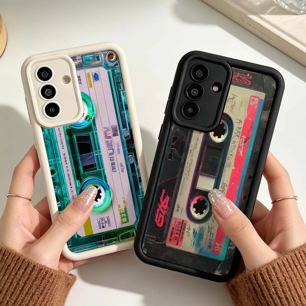 Vintage Cassette Tape Art For Samsung A03 A04 A05 A06 A07 A24 A23 A22 A21s A17 A16 A15 A14 A13 A12 5G Eye Ladder Phone Case