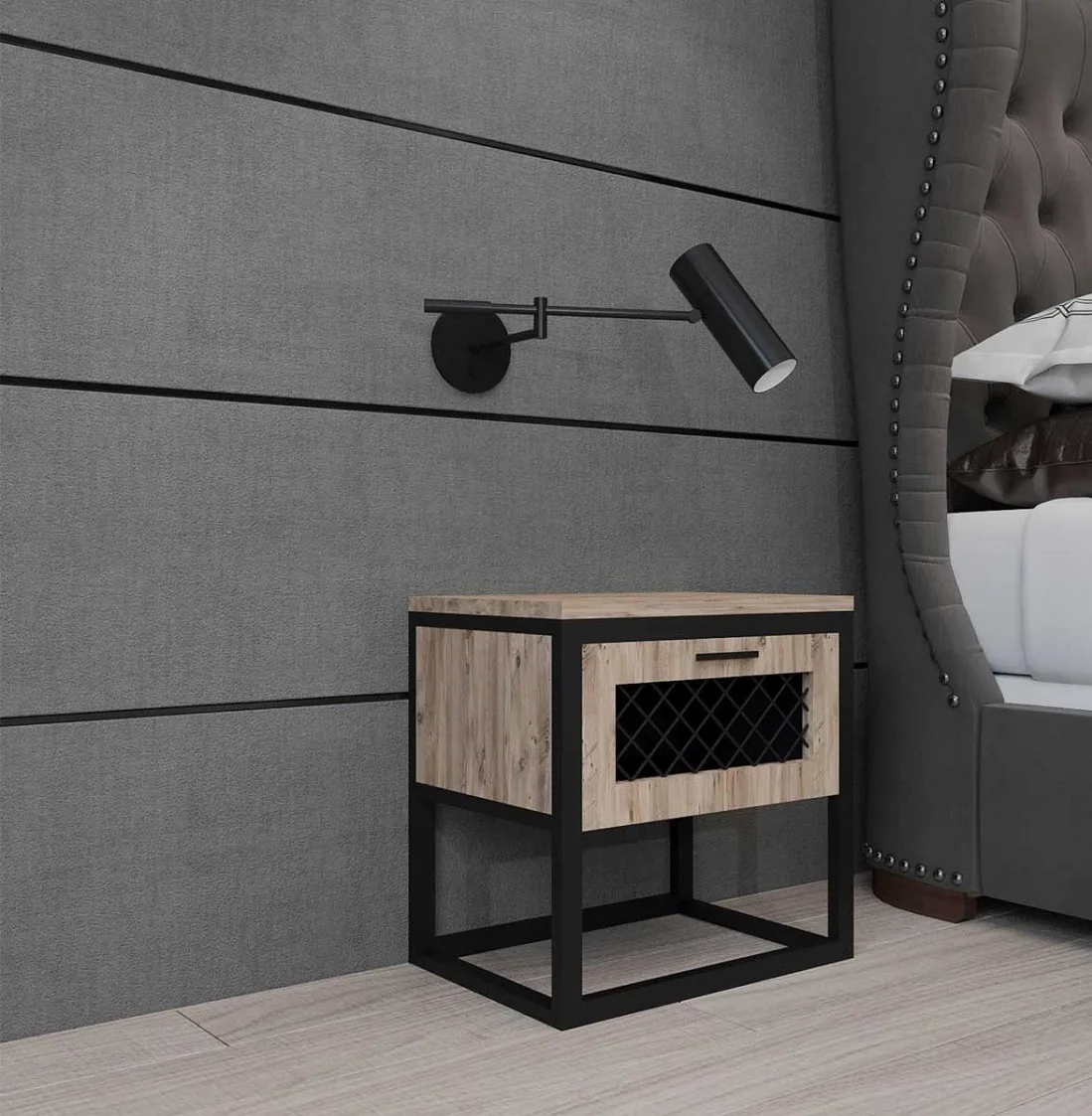 Modern Wood Furniture Nightst for Bedroom and Home Nightstand