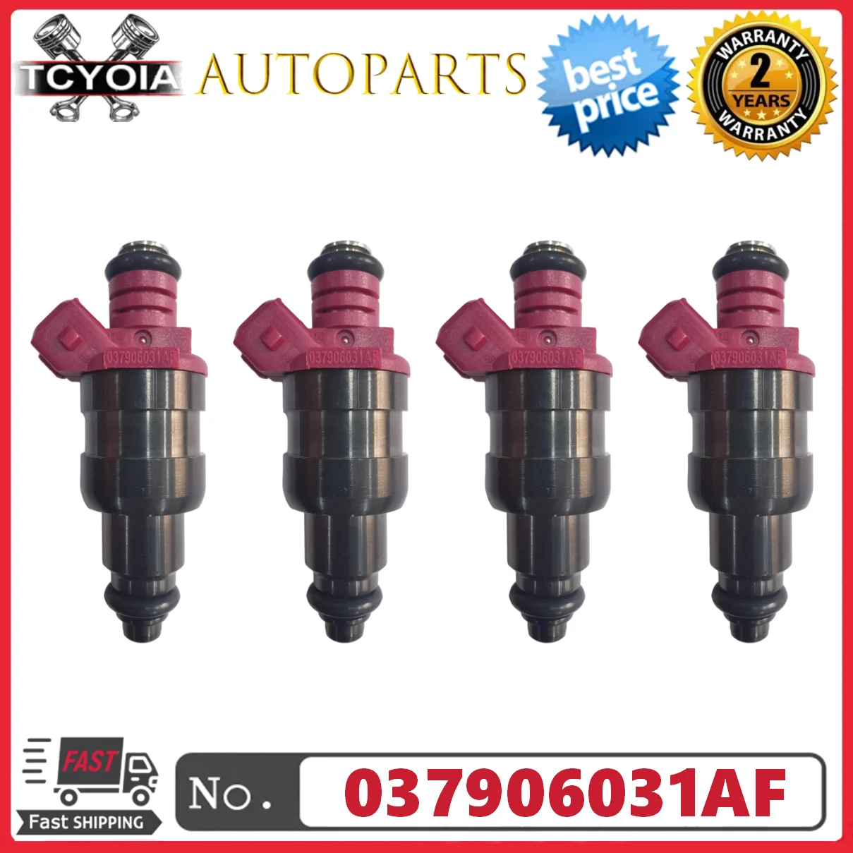 

4Pcs/lot Fuel Injectors Nozzle 037906031AF Fits For VW Golf Gl 1.8L 2.0L