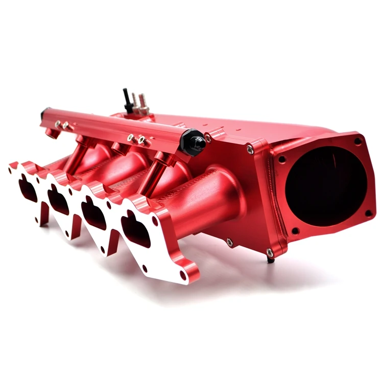 SK CUSTOM Billet Aluminum Red Intake Manifold for 1 EVO 4G63 Engine