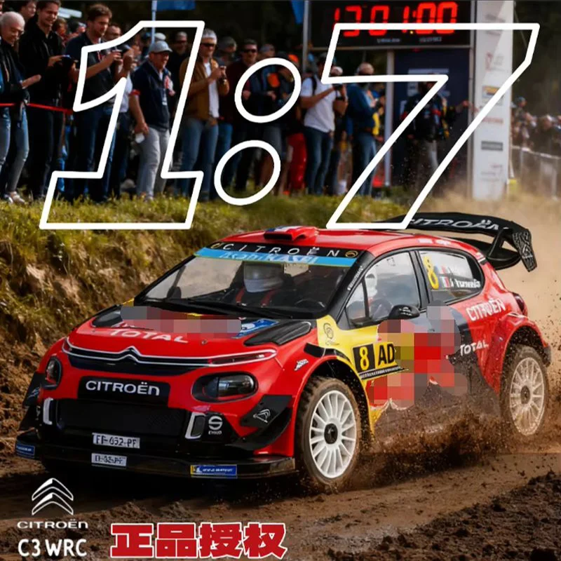 KM RC Thor 4S 6S Rally Car Simulation Citroen C3 With Light Group Four-Wheel Drive Brushless Remote Control Electric Model Car