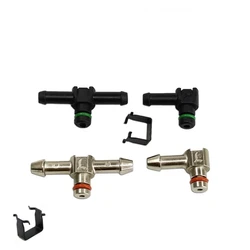 Diesel Common Rail Injector Nozzle Oil Return Joint T and L Type Tube Connector for Denso Cummins Isuzu 4KH1