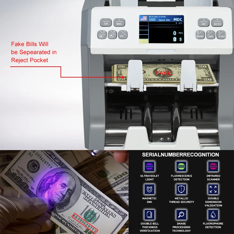 TLF счетчик денег двойной 2CIS многофункциональный счетчик ценностей смешанная номинальная машина для сортировки банкнот детектор денег