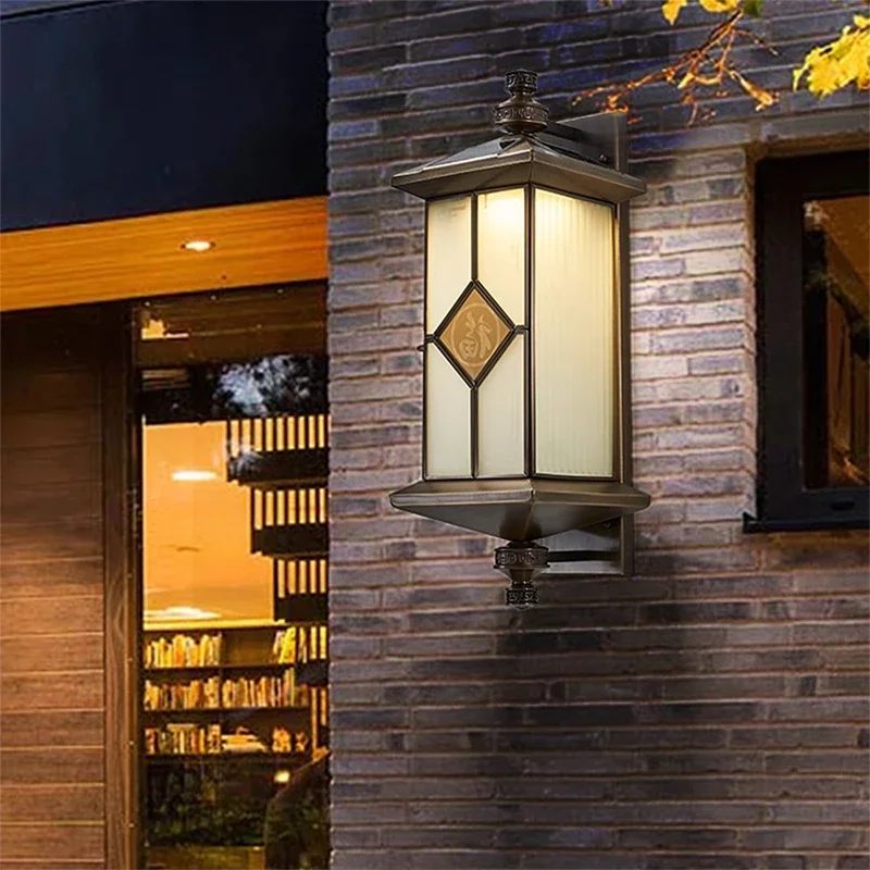 BUNNY Contemporary Solar Brass Outdoor Wall Lamps Simplicity Waterproof Creative Balcony Hallway Courtyard Villa Gate Hotel