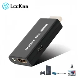 LccKaa PS2 to HDMI-compatible Audio Video Converter Adapter 480i/480p/576i with 3.5mm Audio Output for All PS2 Display Modes