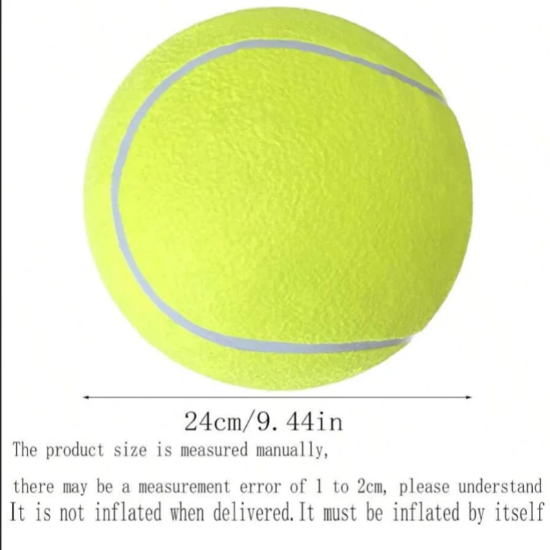 9.5Inch Giant Tennis Ball For Dog Chew Toy Pet Dog Interactive Toys Big Inflatable Tennis Ball Pet Supplies Outdoor Dog Toy