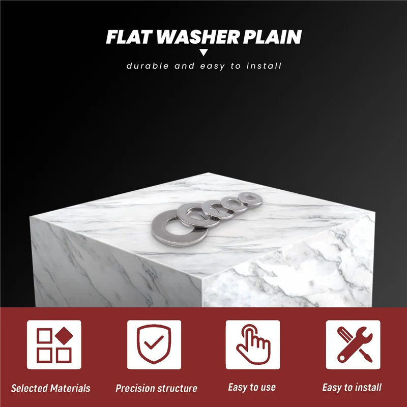 AEE3-600 stks/set M1.6 M2 M2.5 M3 M3.5 M4 M5 M6 M8 M10 Rvs Platte Ring Plain Washer Pakkingen Assortiment Kit