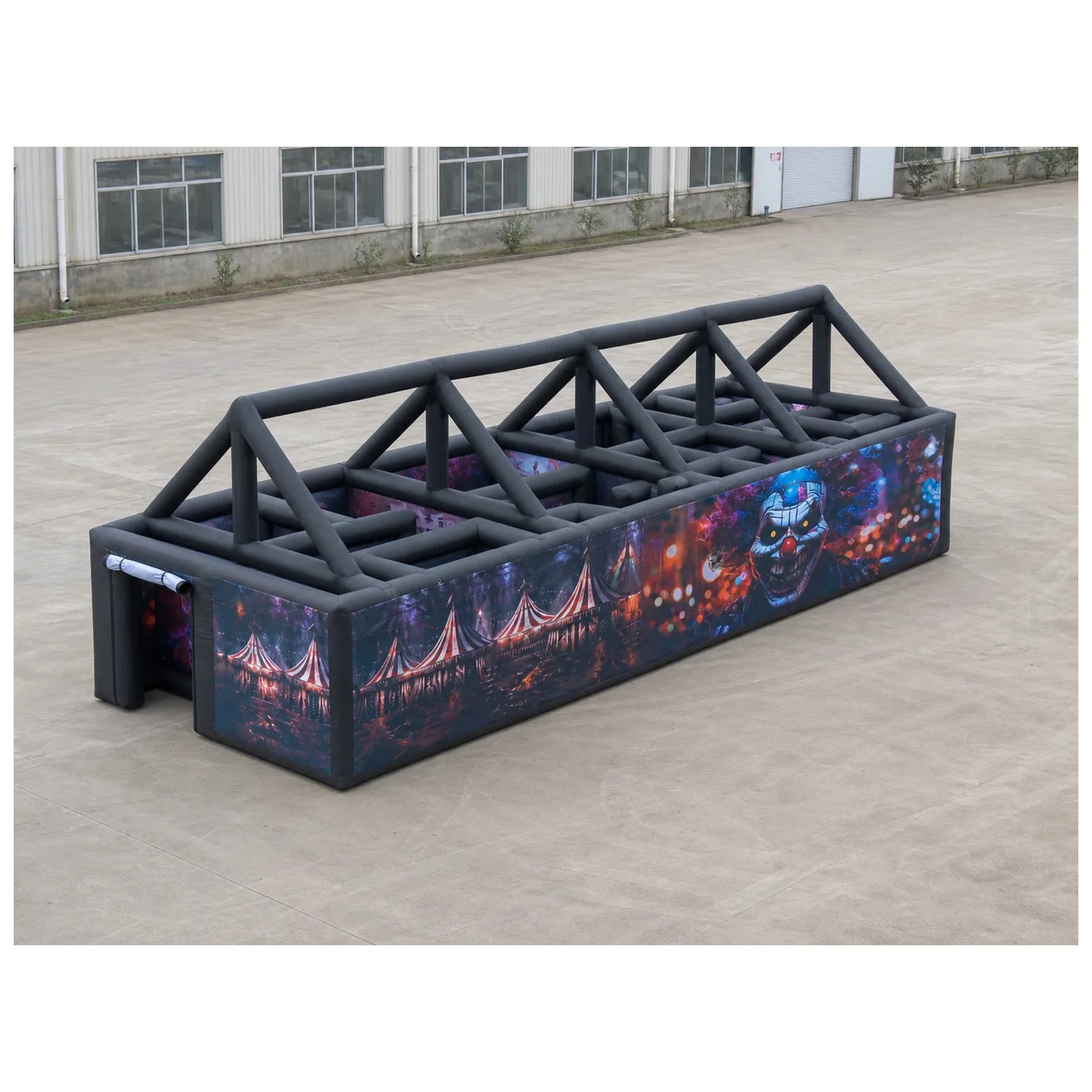 Large Haunted Circus Gable Frame Removable Cover Inflatable Maze 5X10m 16X33ft with Blower Sports Game Exciting Party Events