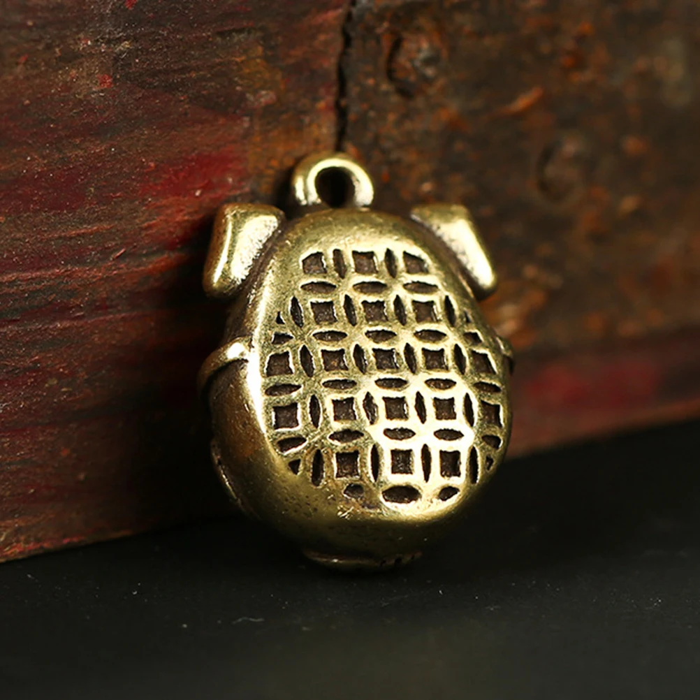 

2pcs Key Chain Decor Pendants Metal Locket Pig Shape Chinese Style Creative Key Pendant Jewelry Accessories Gifts