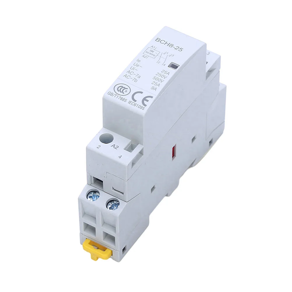 Beautiful Appearance 24V 25A Contactor 2P 2NO Contactor Compact Size High-quality Insulation Materials No Noise