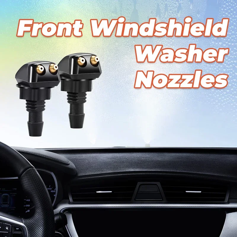 Car Windshield Wiper Washer Spray Nozzle Fits Most Models Car Dual Holes Water Jet