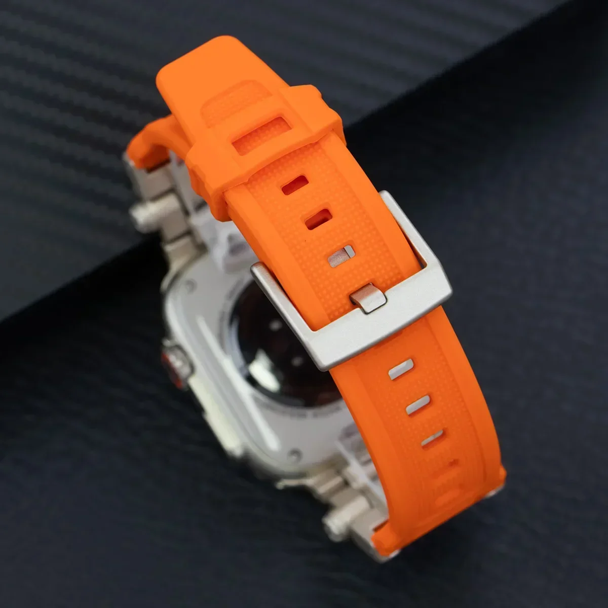 سوار رياضي من السيليكون للساعة ، حزام مطاطي لسلسلة iWatch 9 ، 8 ، 7 ، SE ، 6 ، 5 ، 4 ، Ultra 2 ، 49 ، 45 ، 42 Apple ، 44